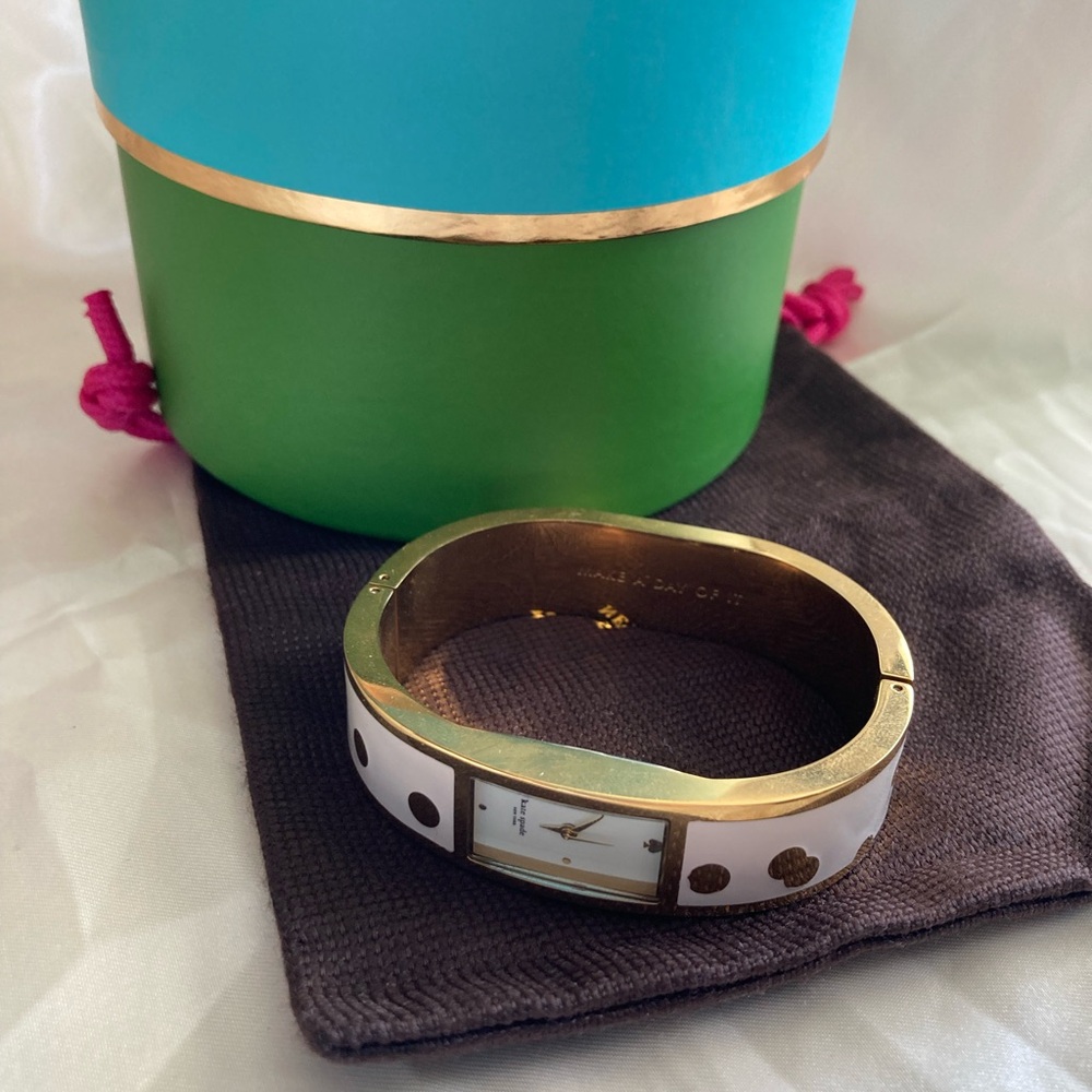 Kate Spade Gold and White Geometric Watch